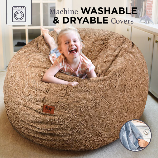 CordaRoy's Faux Fur Convertible Bean Bag Chair & Reviews Wayfair